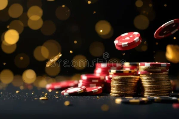 Casino Poker Chips and Golden Card Showdown at PH888