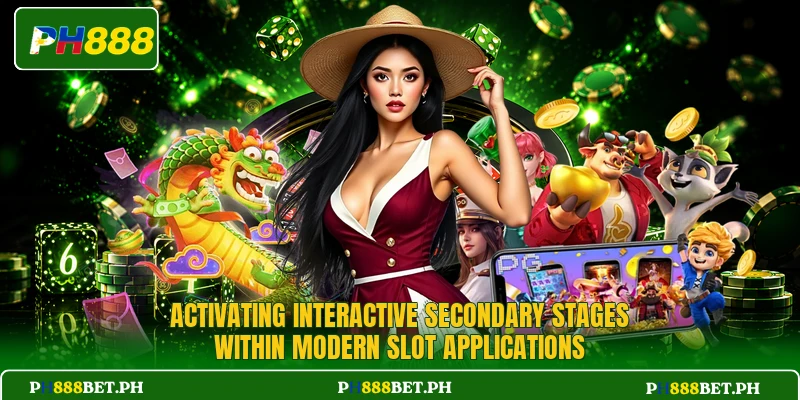 Activating interactive secondary stages within modern slot applications