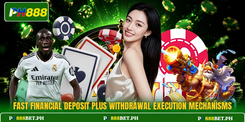 Fast financial deposit plus withdrawal execution mechanisms