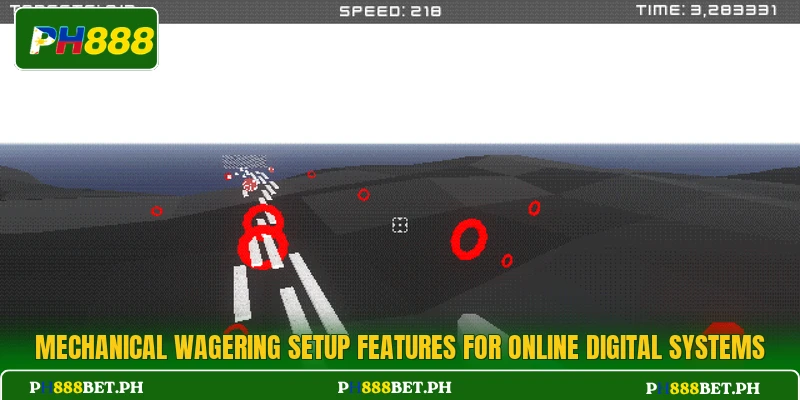 Mechanical wagering setup features for online digital systems