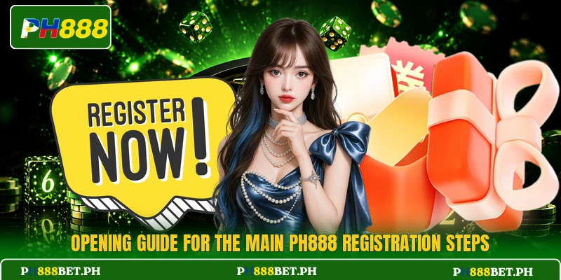 Opening guide for the main PH888 registration steps