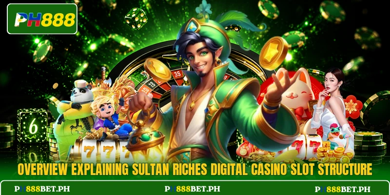 Overview explaining Sultan Riches digital casino slot structure