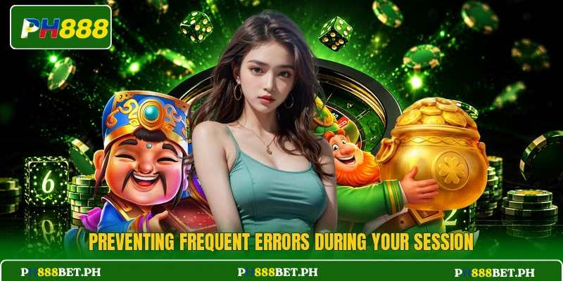 Preventing frequent errors during your session