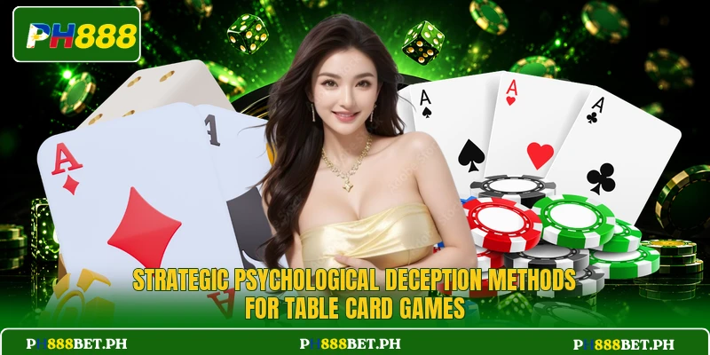 Strategic psychological deception methods for table card games