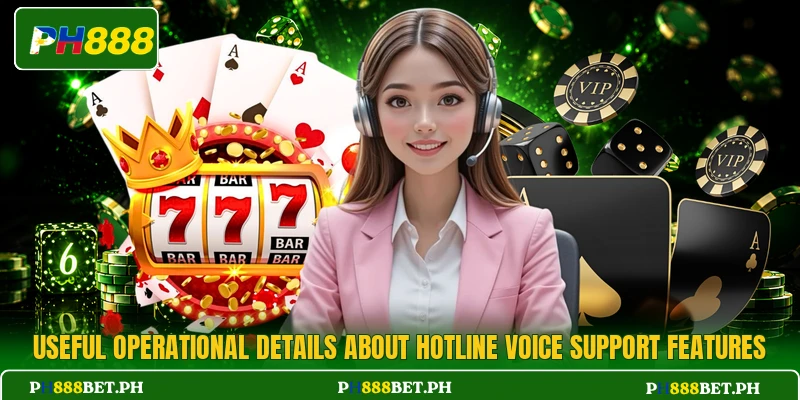 Useful operational details about hotline voice support features Useful operational details about hotline voice support features